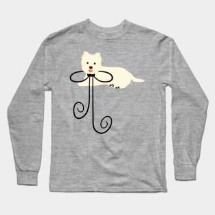 West Highland White Terrier and Bow Long Sleeve T-Shirt